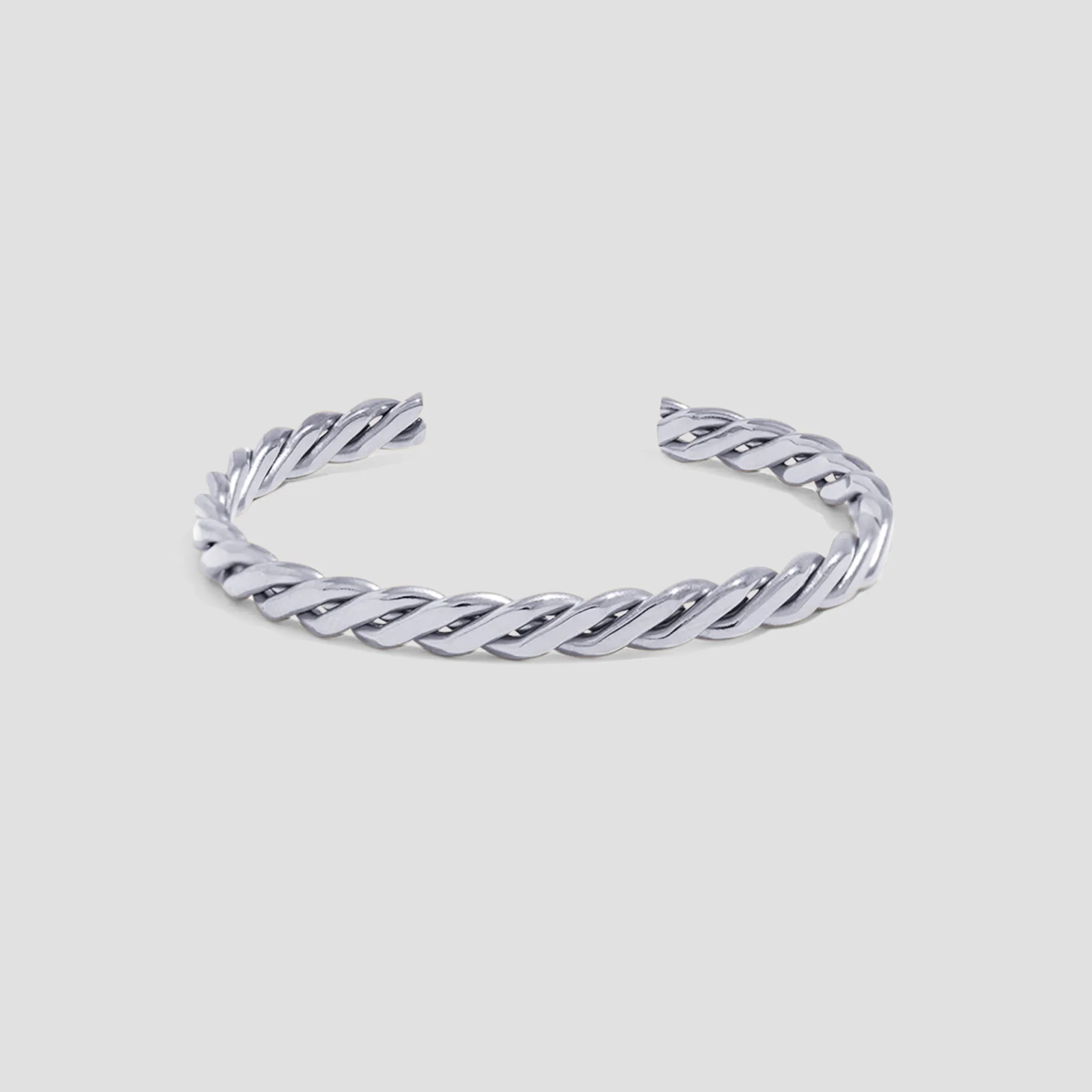 Braided Stainless Steel Cuff Bracelet