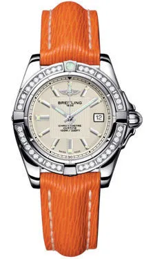 Breitling - Galactic 32 Stainless Steel - Diamond Bezel - Sahara Strap