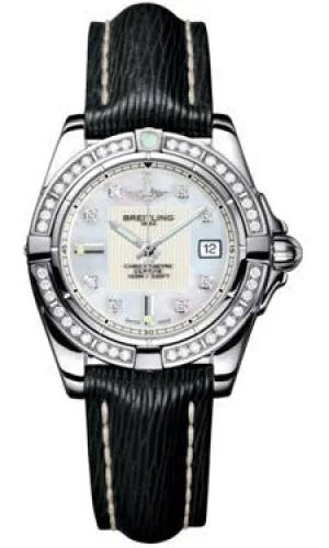 Breitling - Galactic 32 Stainless Steel - Diamond Bezel - Sahara Strap