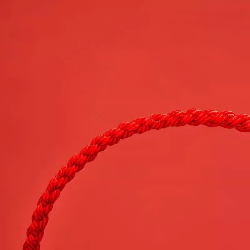 Buddha Stones Handmade Braided Red String 925 Sterling Silver Fu Character Luck Bracelet