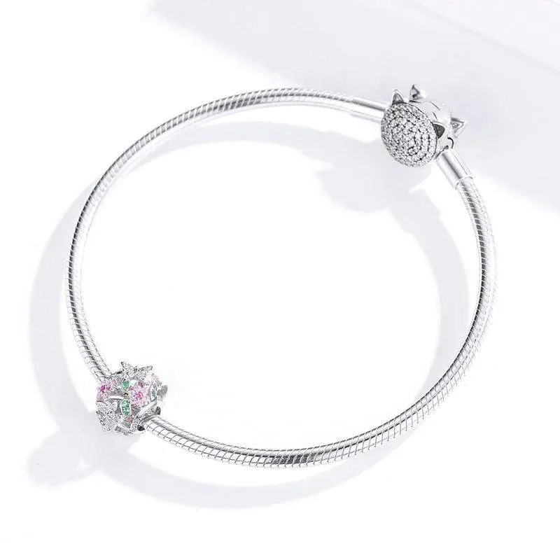 Butterfly & Flower Bead Charm