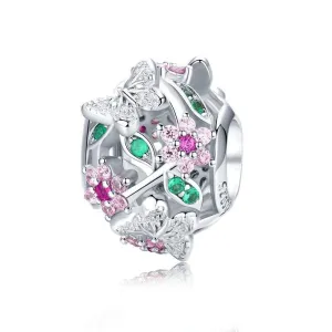 Butterfly & Flower Bead Charm