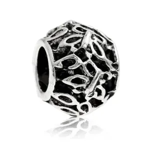 Butterfly Carved Pattern Charm European Bead Compatible for Most European Snake Chain Bracelet