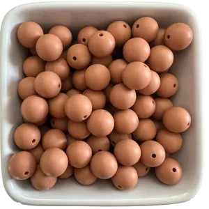 Caramel: 15mm Silicone Bead