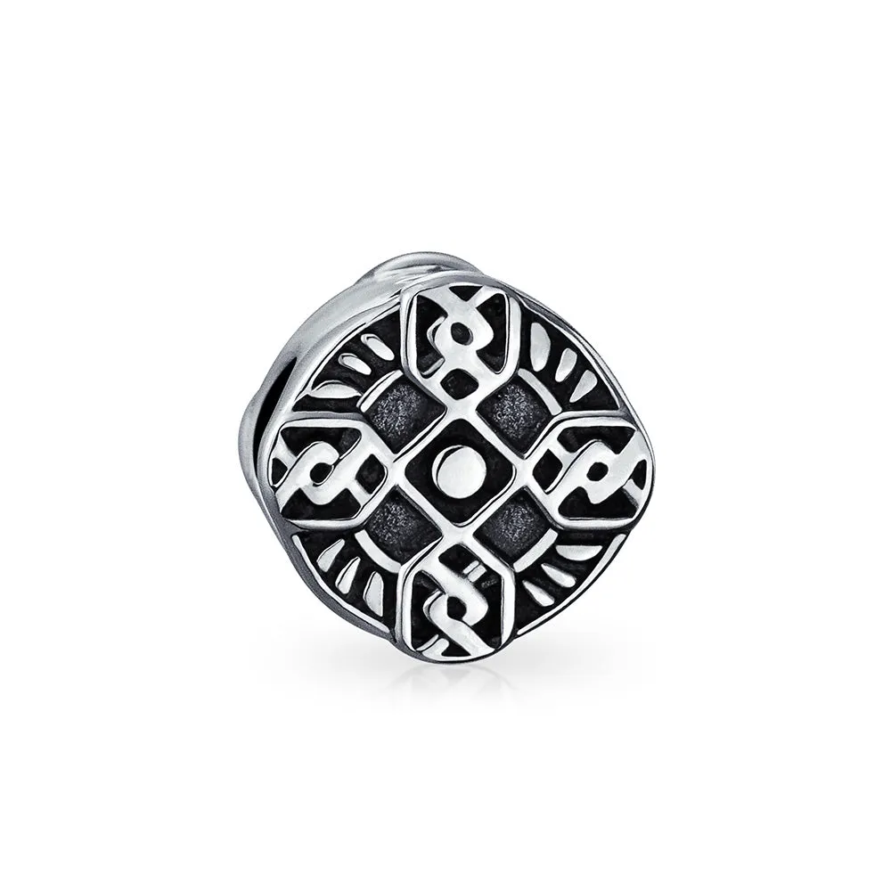 Celtic Trinity Cross Charm Bead Sterling Silver for European Bracelets