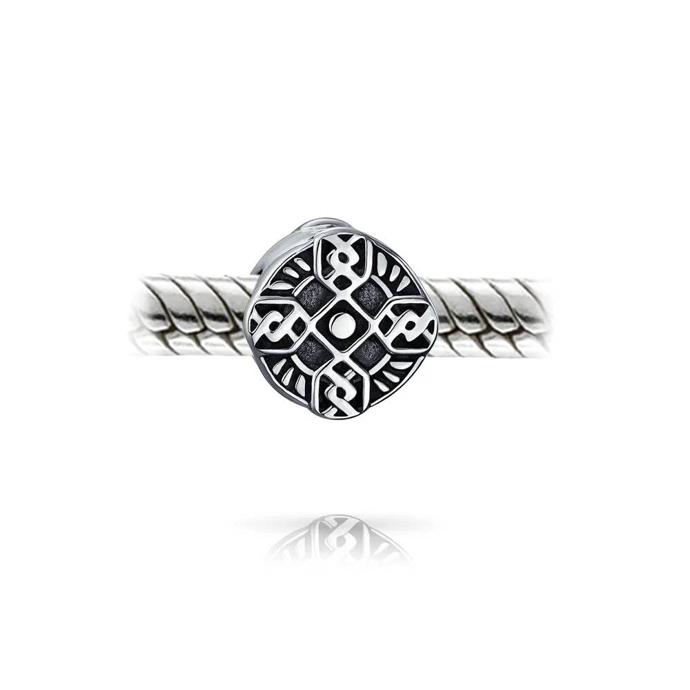 Celtic Trinity Cross Charm Bead Sterling Silver for European Bracelets