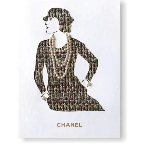 Chanel by Man Ray Trust Greeting Card of Coco with her Tweed Suit and Set in Real Tiny Pearls Gripoix in relief Rare New!
