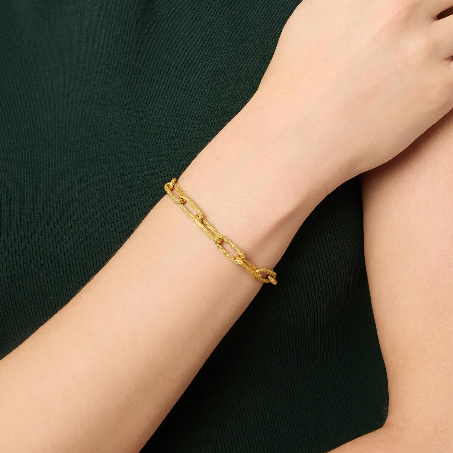 Cheval Paperclip Link Bracelet, gold
