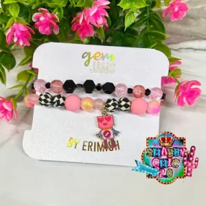 Children's Erimish BUBBLEGUM CARDED SET BLACK RASPBERRY Bracelet