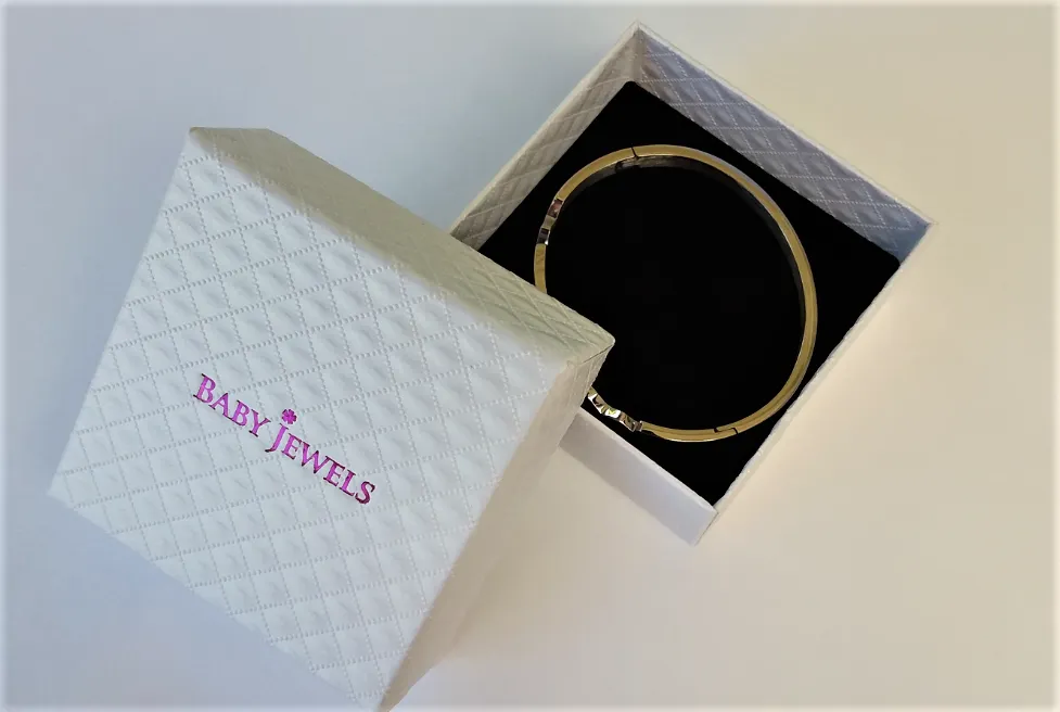 Children's, Teens' and Mothers' Bracelets:  Surgical Steel CZ Flower/Ball Bracelets with Gift Box