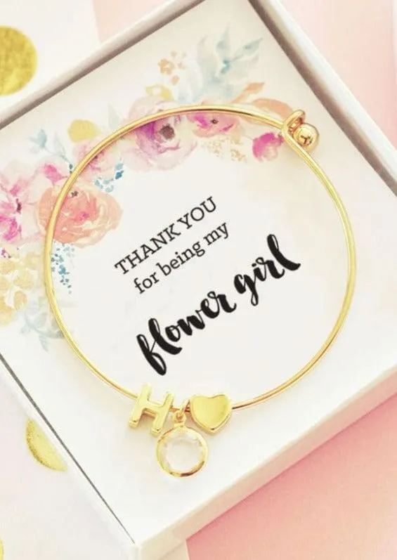 Child's Gold Monogram Bracelet