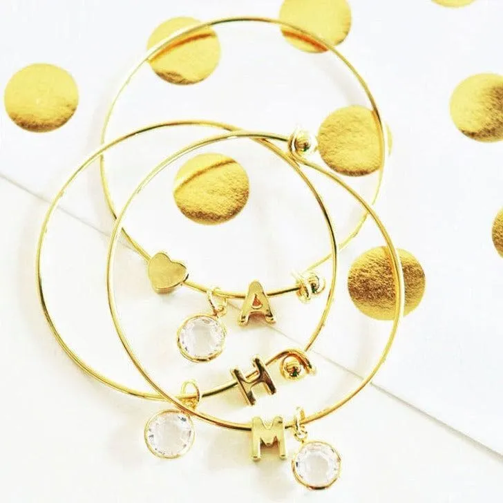 Child's Gold Monogram Bracelet