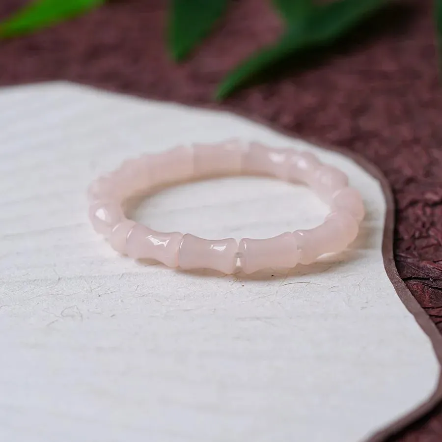 Chinoiserie Bamboo Glass Ceramic Beads Knitting Women'S Bracelets