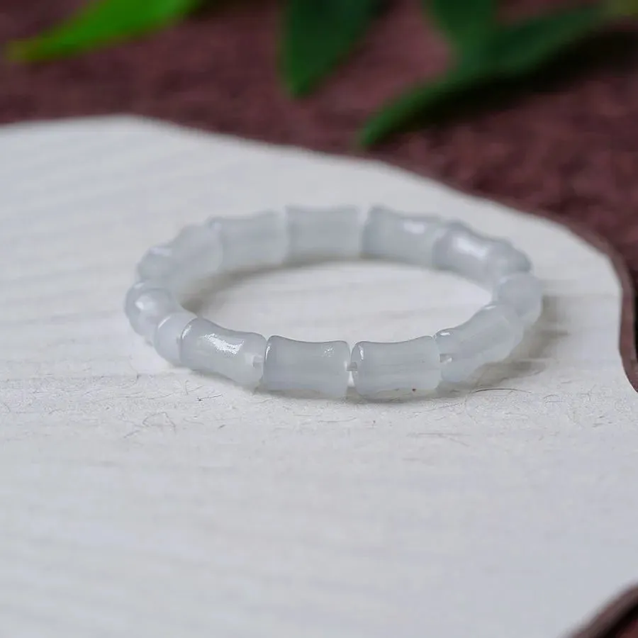Chinoiserie Bamboo Glass Ceramic Beads Knitting Women'S Bracelets