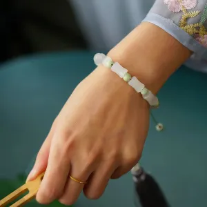 Chinoiserie Bamboo Glass Ceramic Beads Knitting Women'S Bracelets