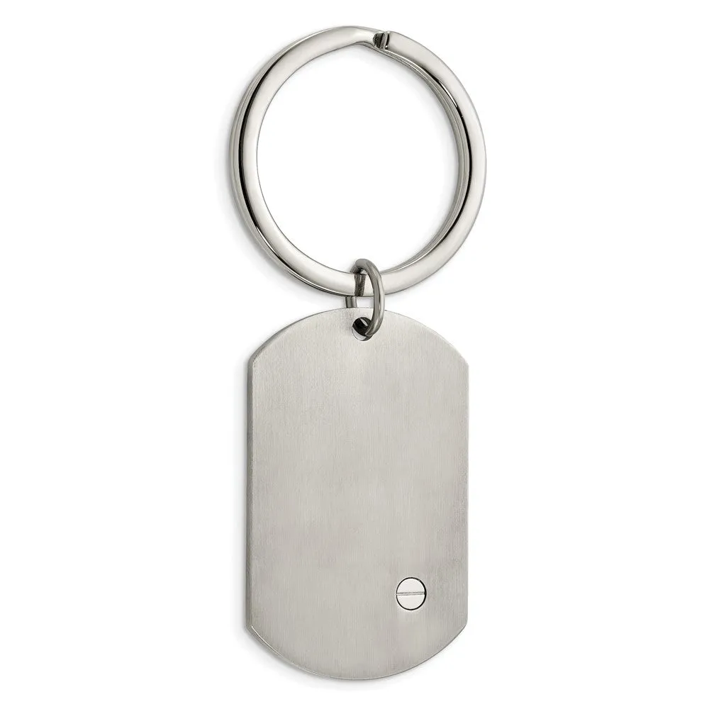 Chisel Stainless Steel Brushed and Polished 8.25 inch Bracelet, Money Clip and Key Ring Set