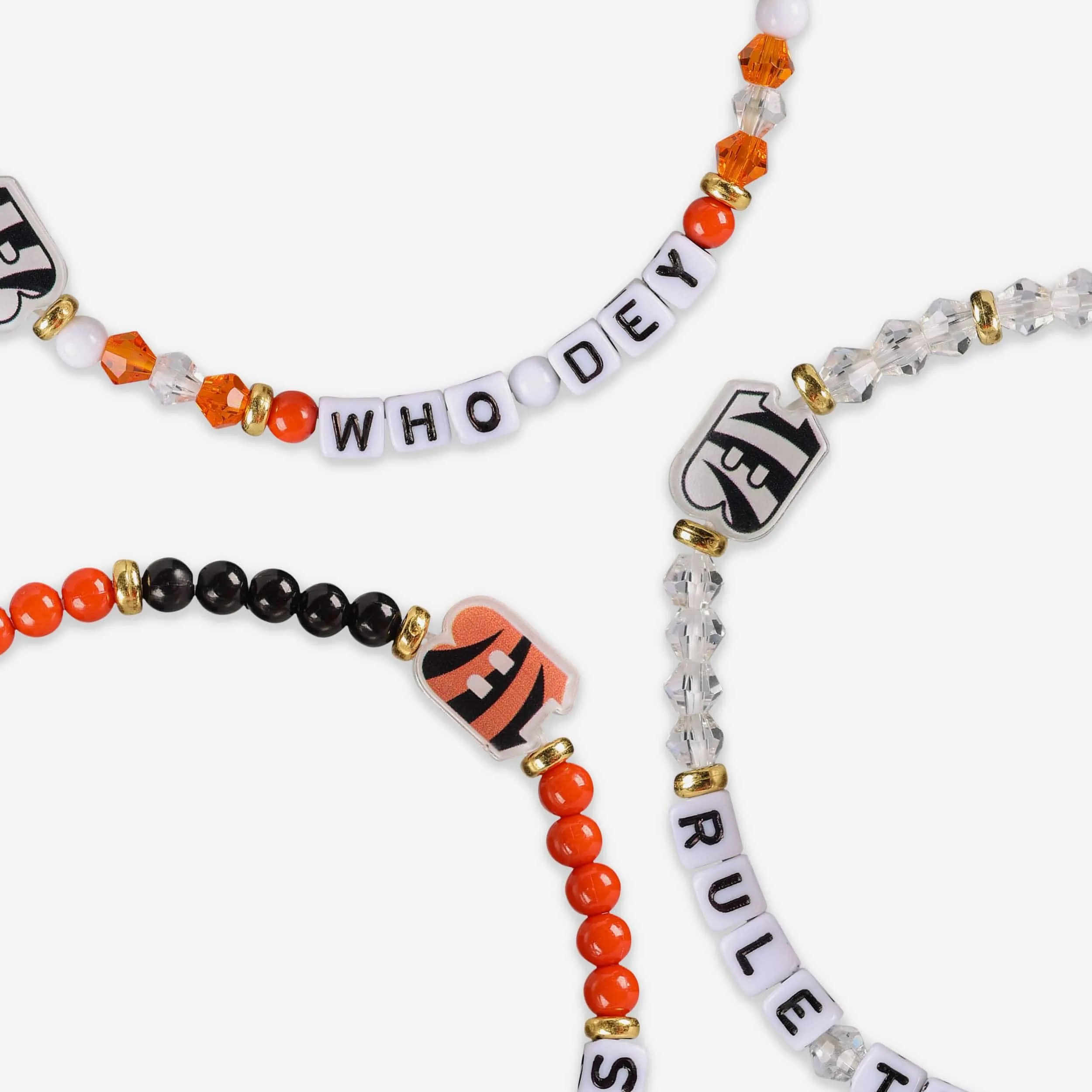 Cincinnati Bengals White 3 Pack Friendship Bracelet
