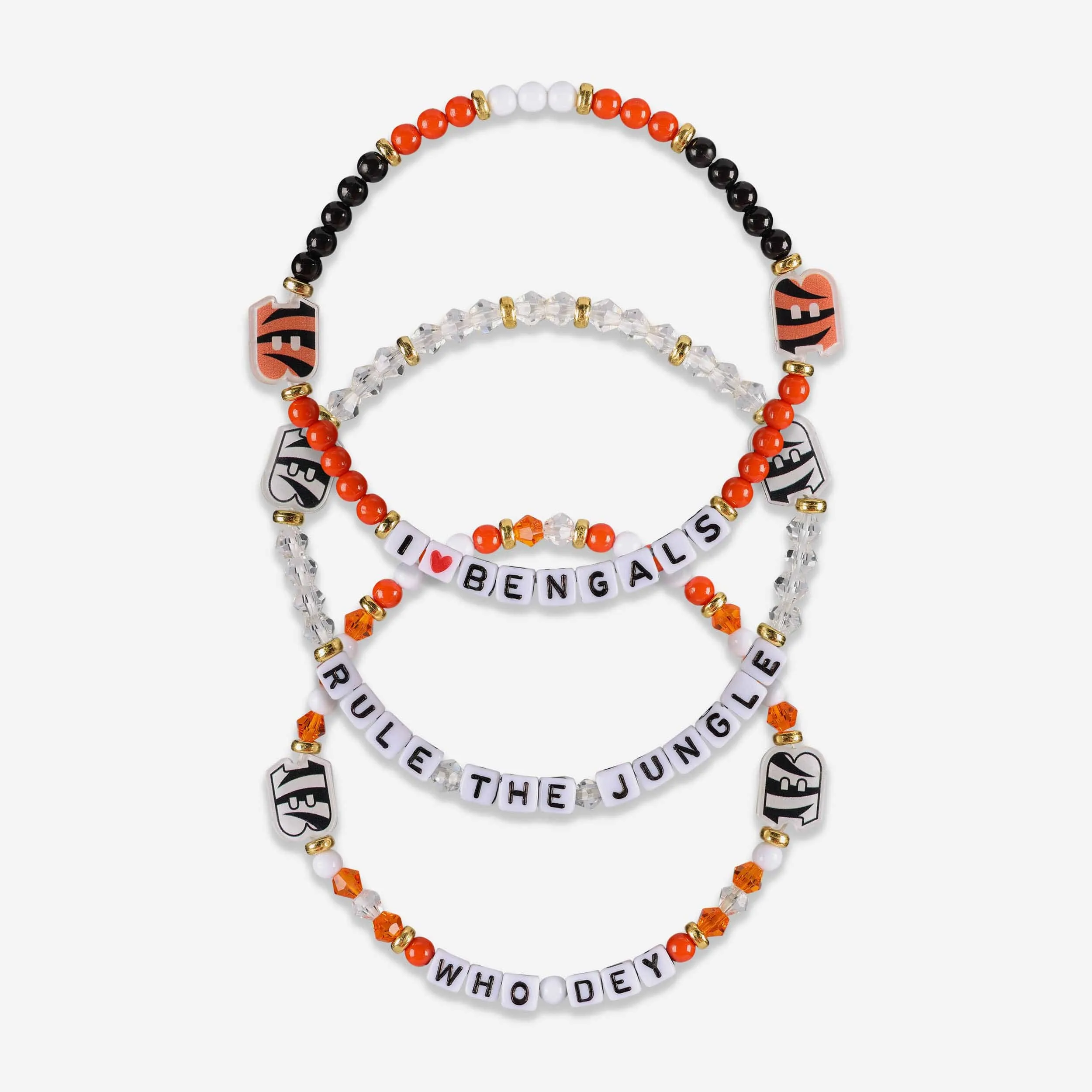 Cincinnati Bengals White 3 Pack Friendship Bracelet