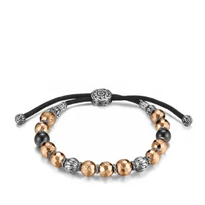 Classic Chain Pull Through Bracelet with Black Tourmalines