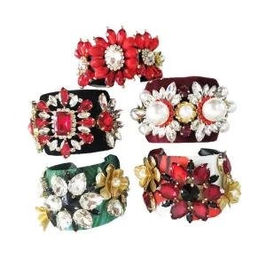 Classic Geometric Double Round Shell Bangles