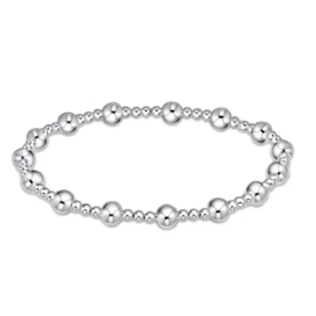 Classic  Sterling Sincerity Pattern 5mm Bead Bracelet