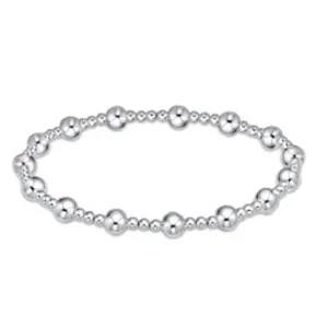 Classic  Sterling Sincerity Pattern 5mm Bead Bracelet