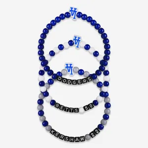 Clayton Kershaw & Mookie Betts Los Angeles Dodgers 3 Pack Player Beaded Friendship Bracelet
