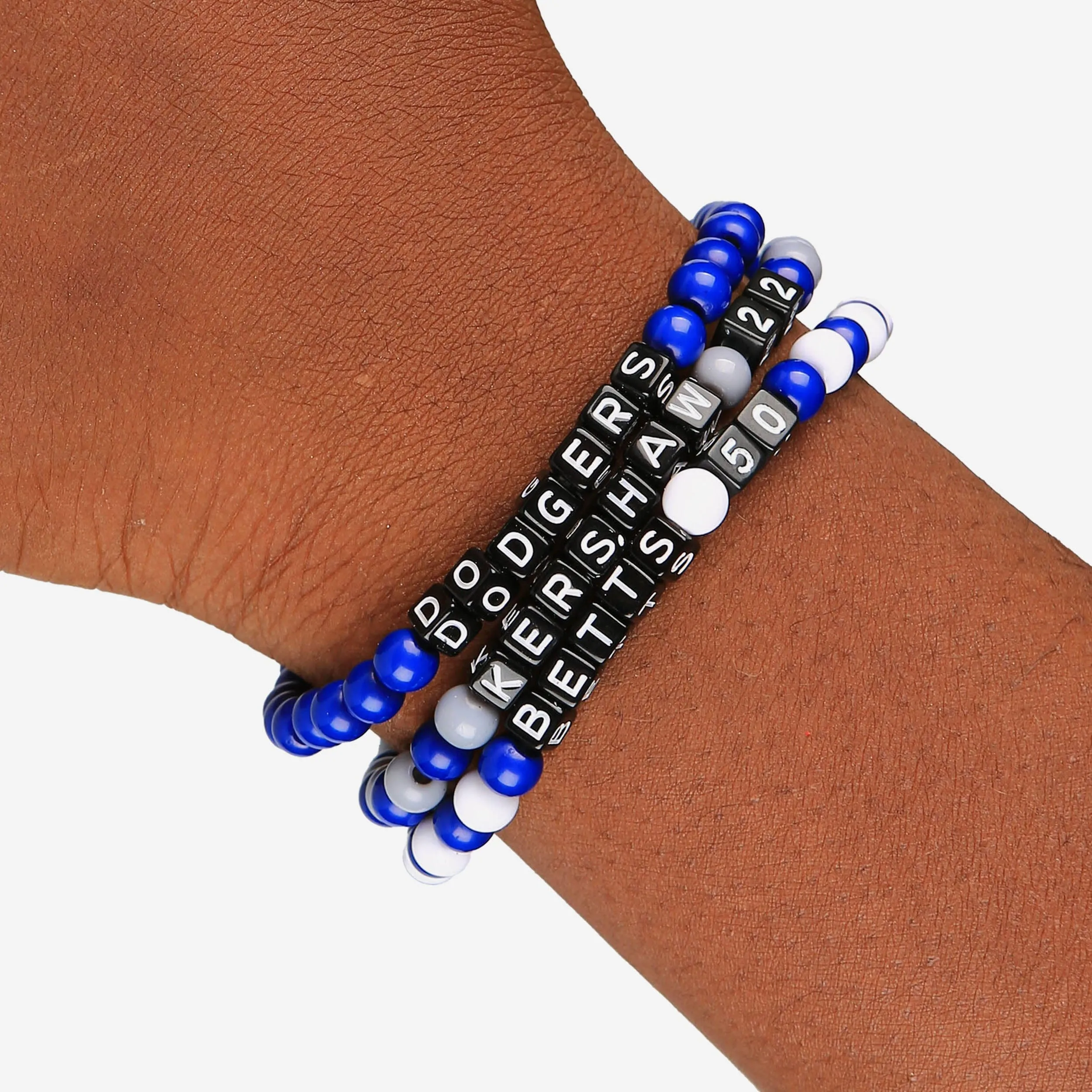 Clayton Kershaw & Mookie Betts Los Angeles Dodgers 3 Pack Player Beaded Friendship Bracelet