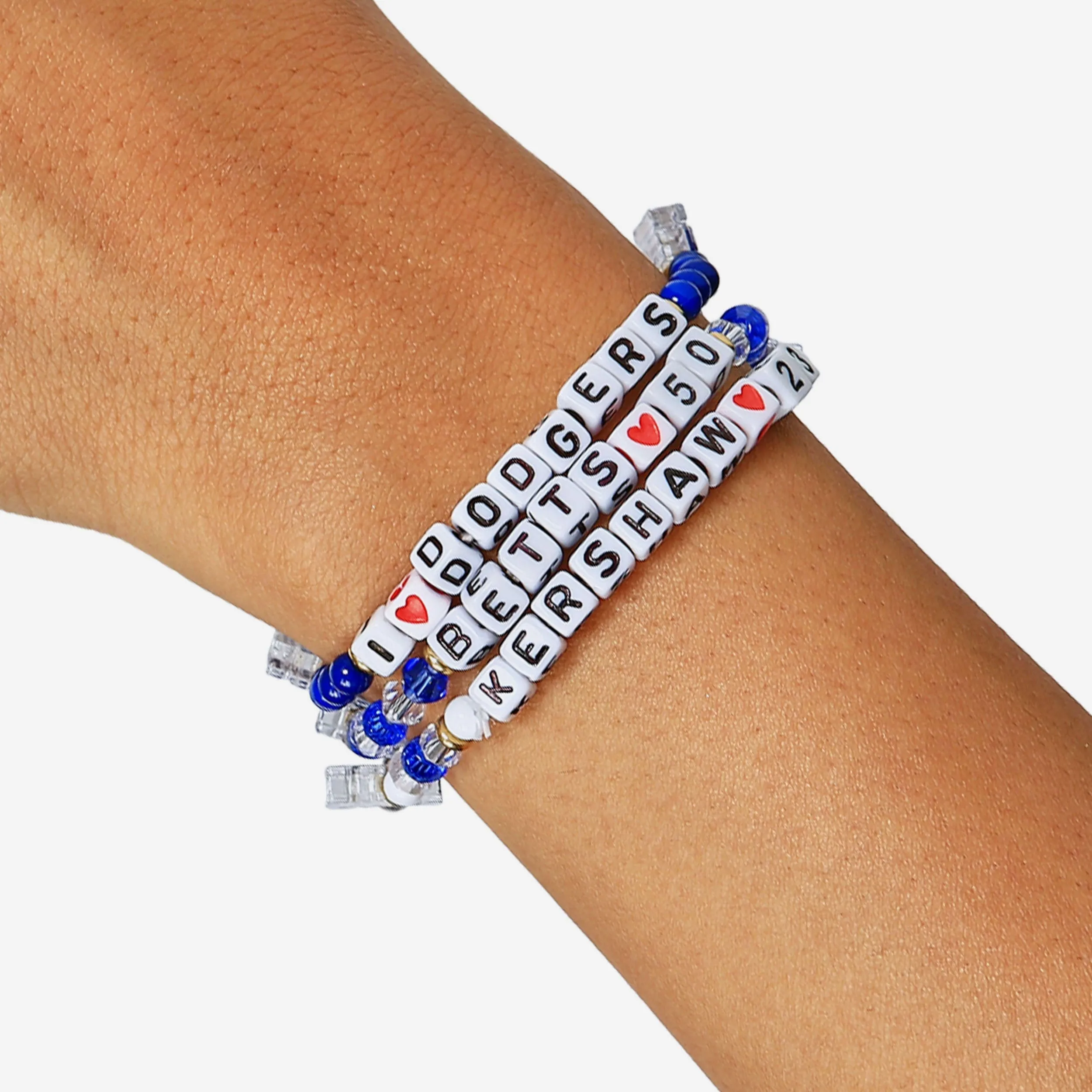 Clayton Kershaw & Mookie Betts Los Angeles Dodgers 3 Pack Player Friendship Bracelet