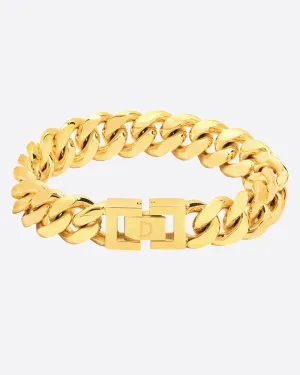 CLEAN CUBANA BRACELET. - 12MM GOLD