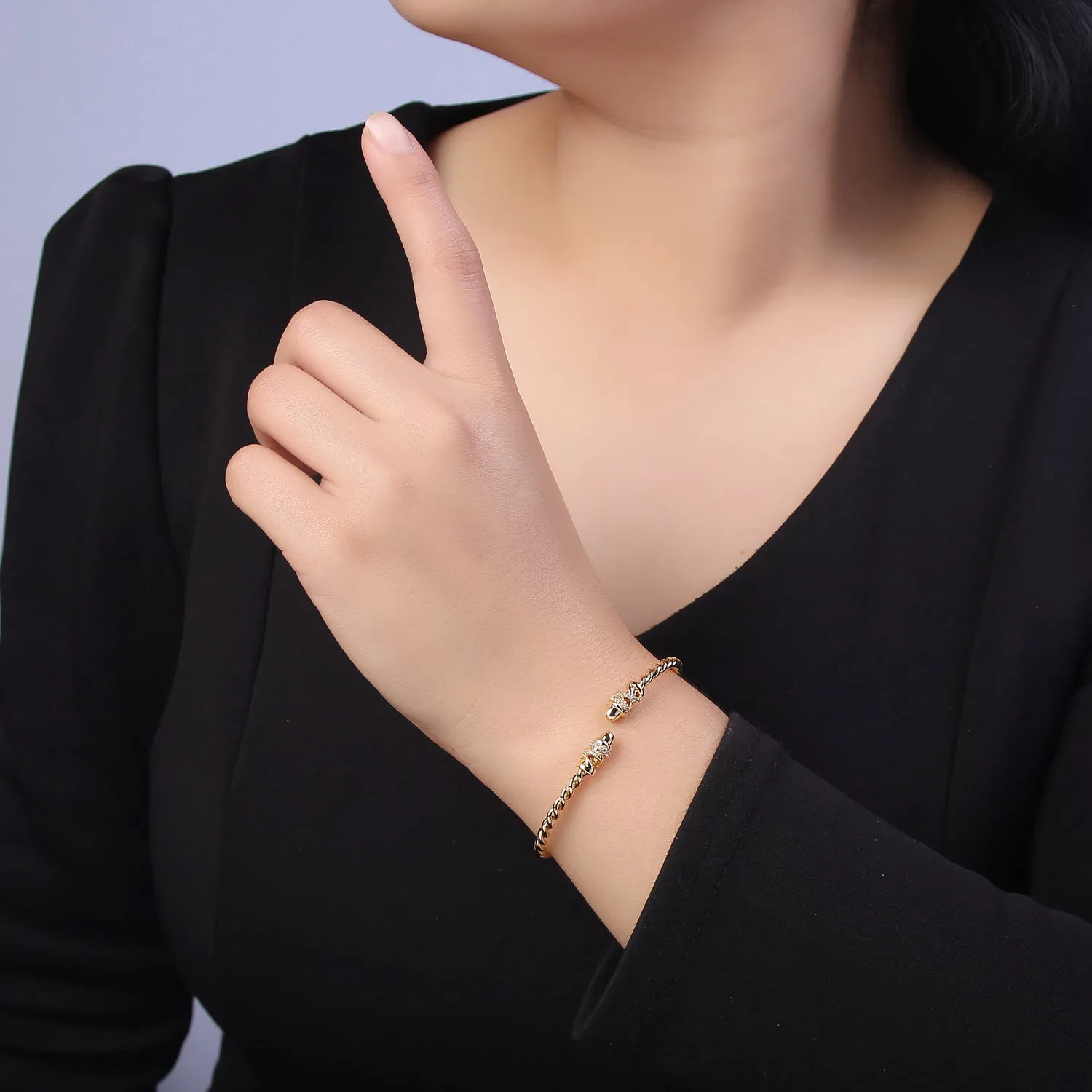 Clearance Pricing BLOWOUT Adjustable Gold Twisted Rope Bracelet Dainty Silver Cuff Bangle, Braided Bracelet, Stacking Bracelet WA-694 WA-695