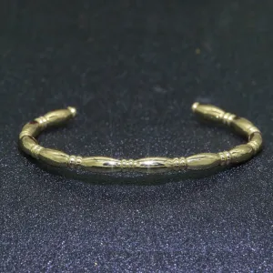 Clearance Pricing BLOWOUT Gold Filled Bamboo Bangle Bracelet, 14K Gold Filled Bamboo Inspired Bracelet Adjustable Cuff Bracelet WA-056