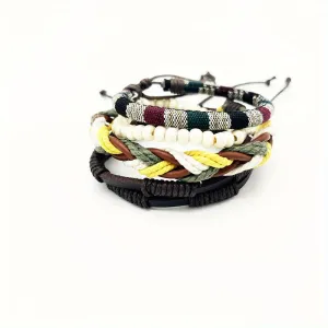 Colorful PU Leather Bracelets for Men