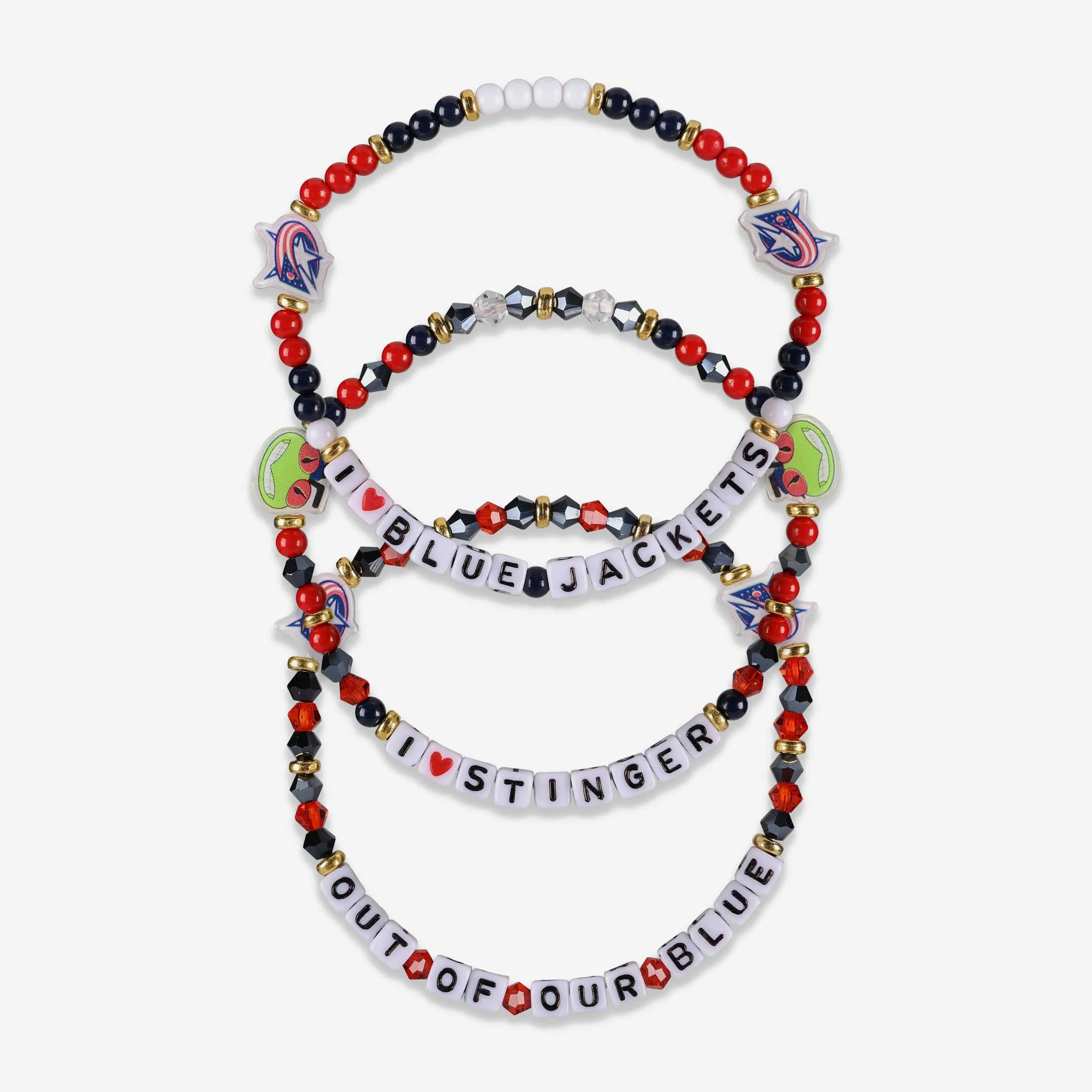 Columbus Blue Jackets 3 Pack Friendship Bracelet