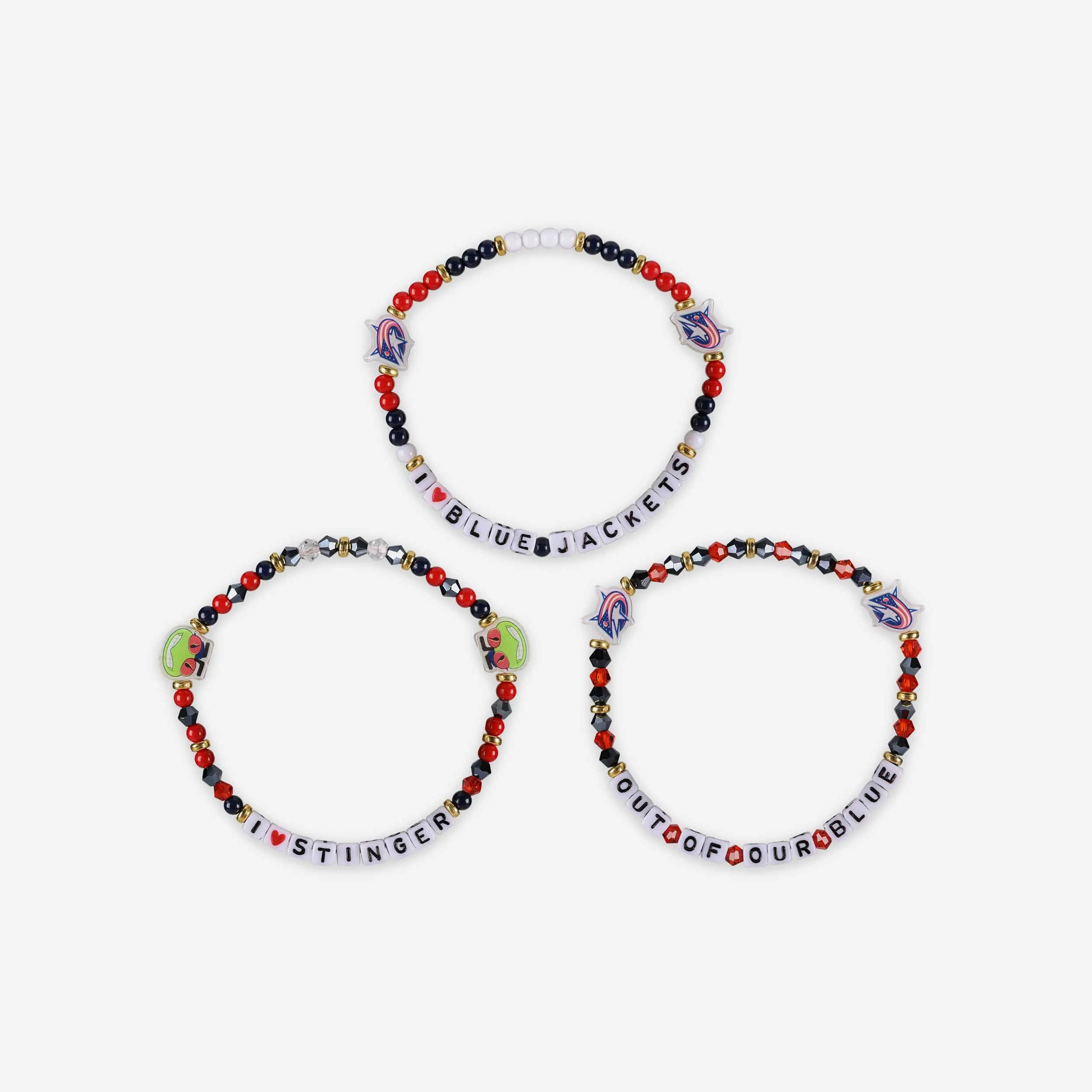 Columbus Blue Jackets 3 Pack Friendship Bracelet