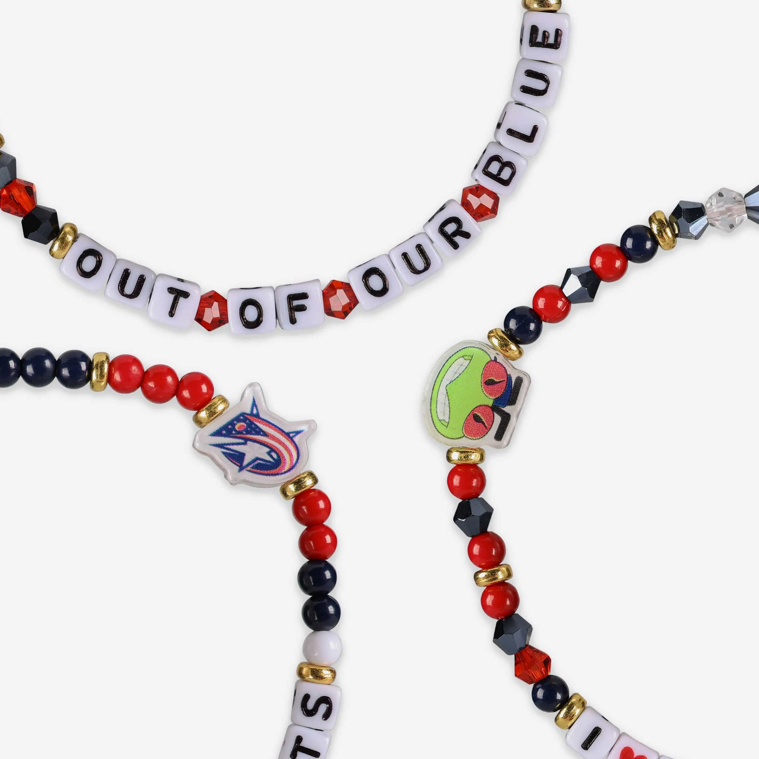 Columbus Blue Jackets 3 Pack Friendship Bracelet