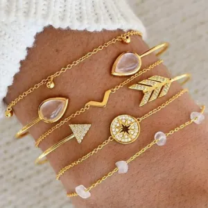 Combo of 6 Star Arrow Crystal Charm Bracelets