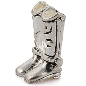 Cowboy Boots European Bead Compatible for Most European Snake Chain Charm Bracelet