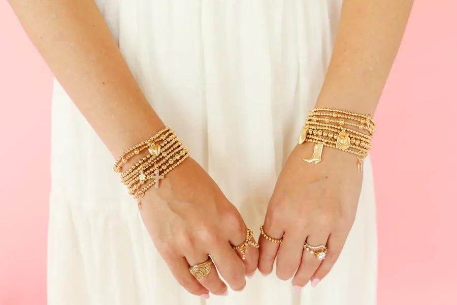 Cross Charm Bracelet, gold