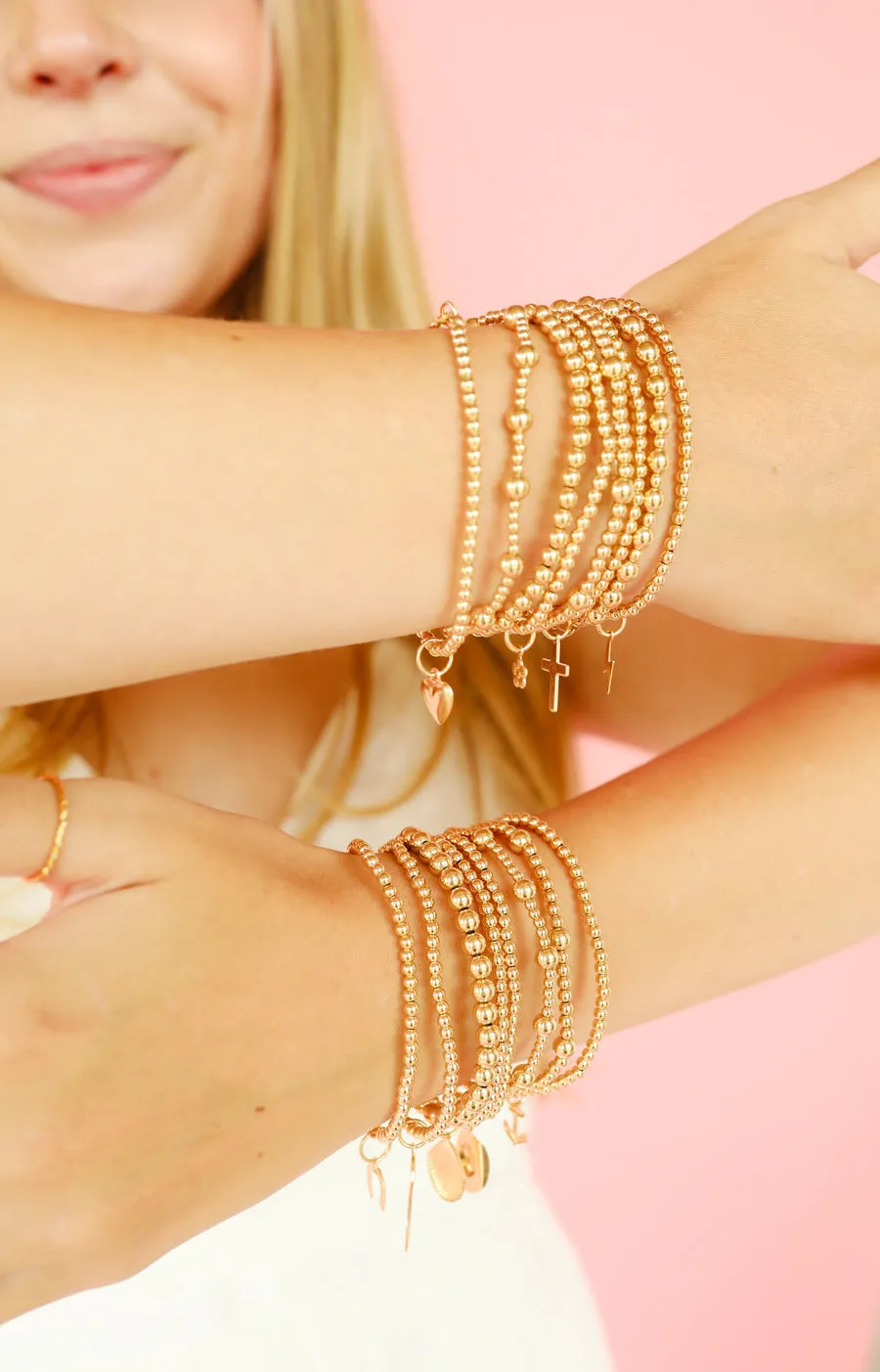 Cross Charm Bracelet, gold
