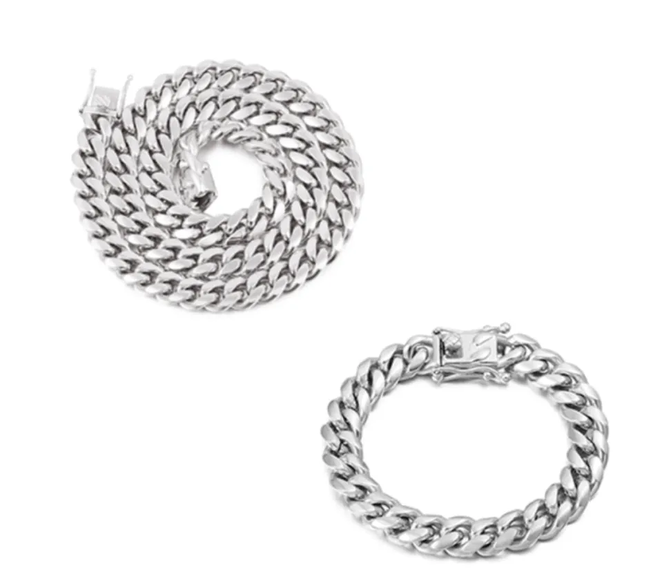 Cuban Link Stainless Steel Chains & Bracelets