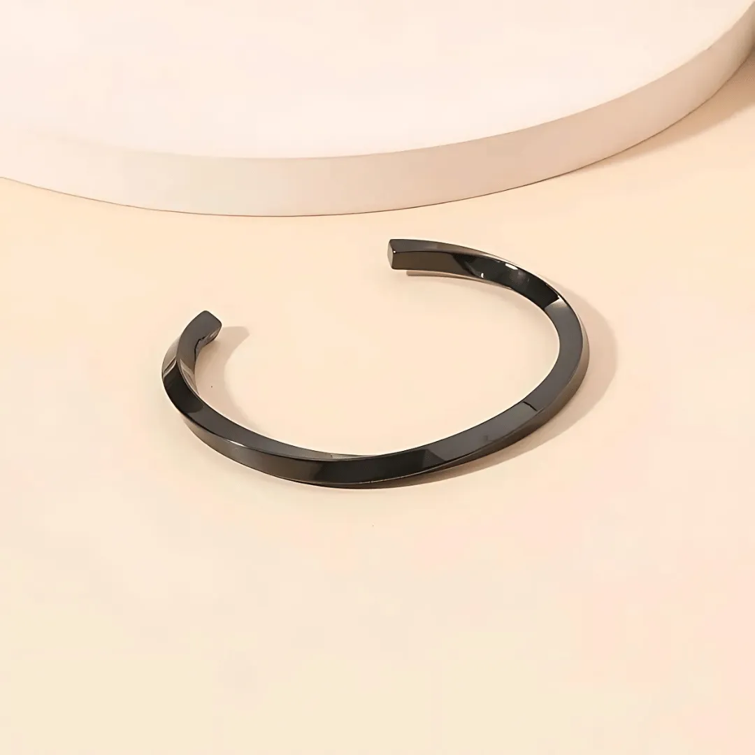Curved Stainless Steel Bracelet kada