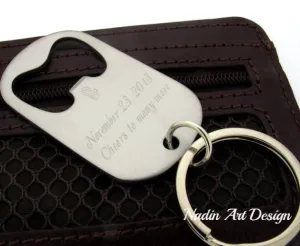 Custom Bottle Opener Keychain, Cool Mens Gifts