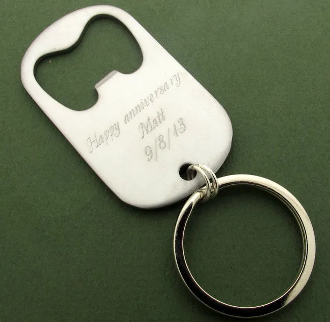 Custom Bottle Opener Keychain, Cool Mens Gifts