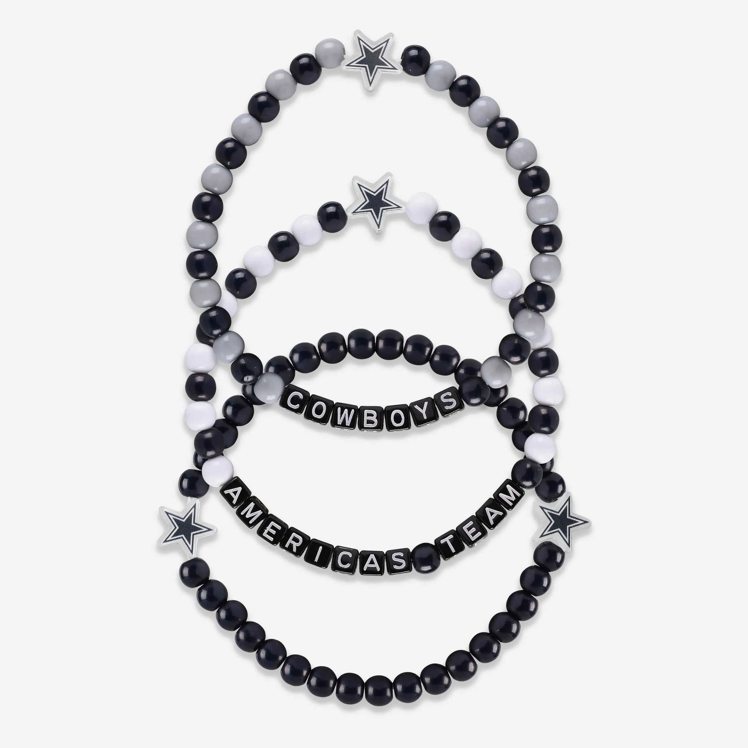 Dallas Cowboys 3 Pack Beaded Friendship Bracelet