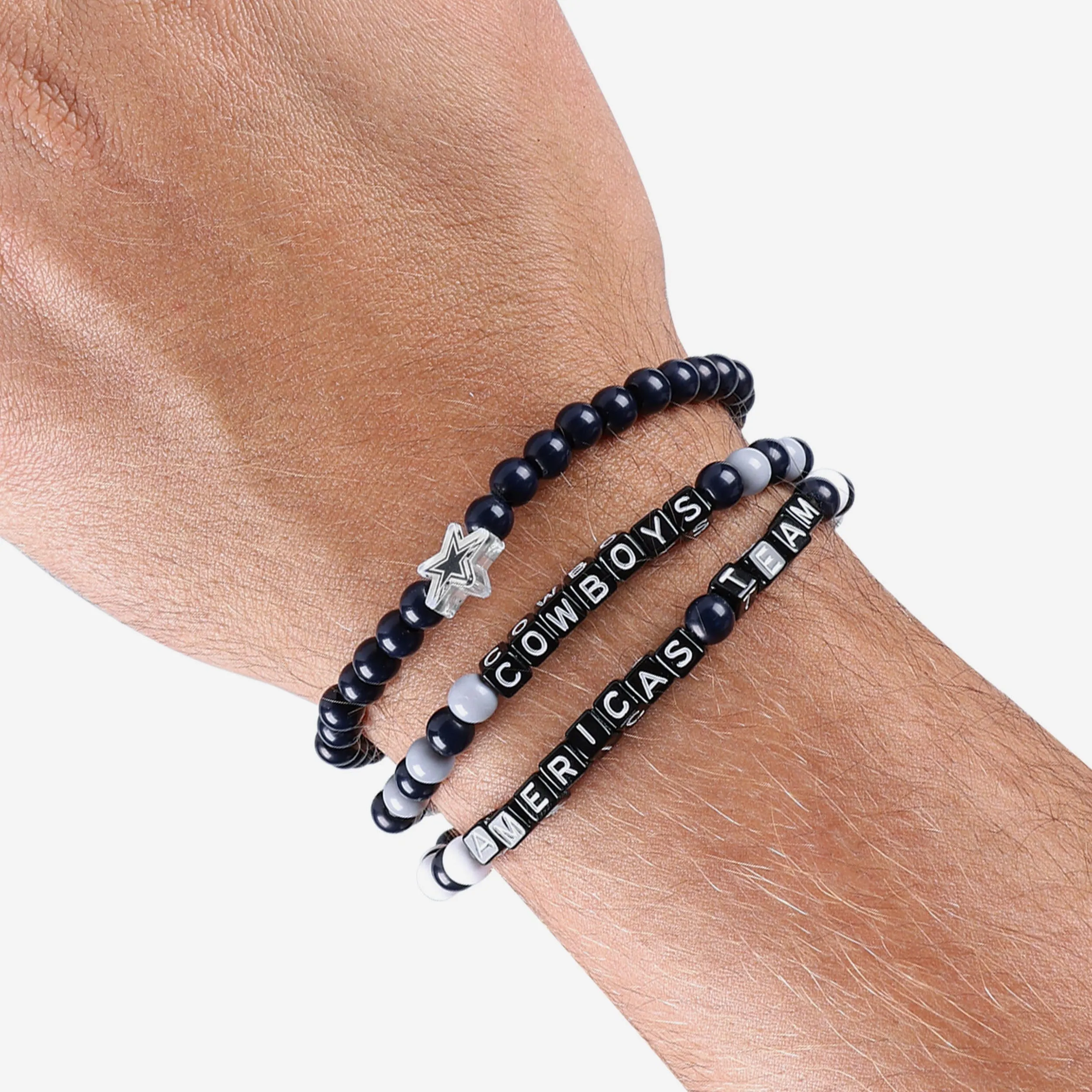 Dallas Cowboys 3 Pack Beaded Friendship Bracelet