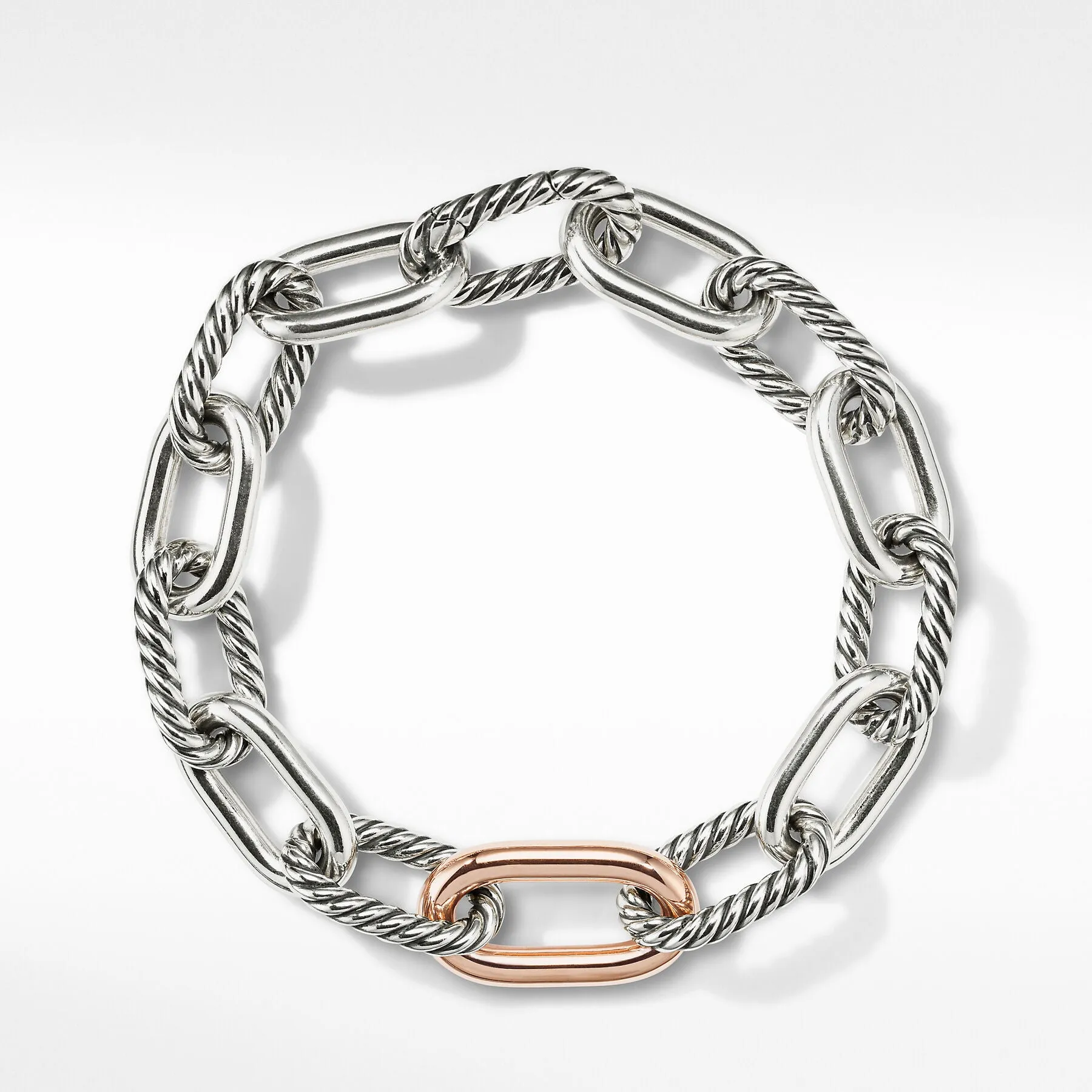 David Yurman The Madison® Collection Bracelet in Stainless Steel and 18-Karat Rose Gold