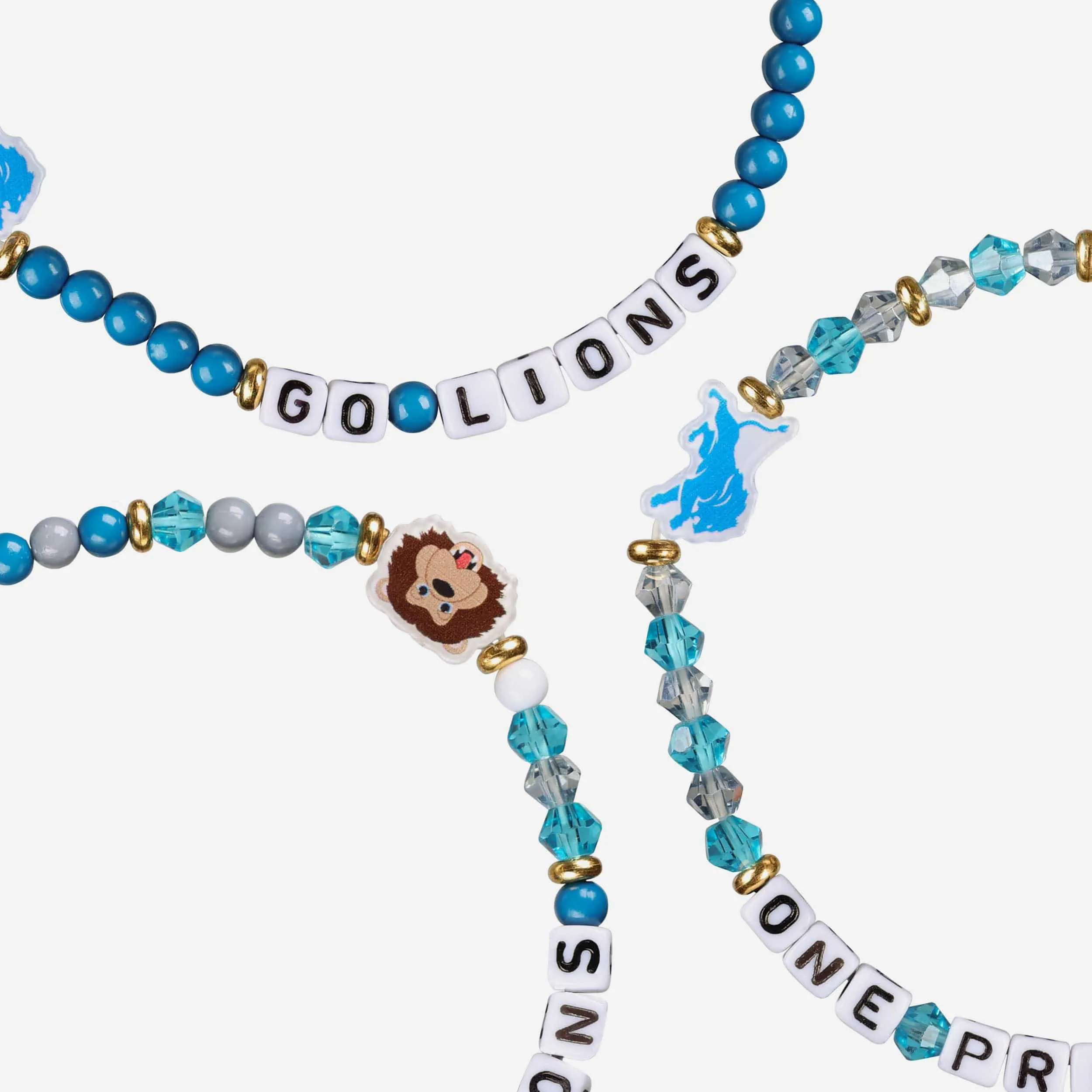 Detroit Lions 3 Pack Friendship Bracelet