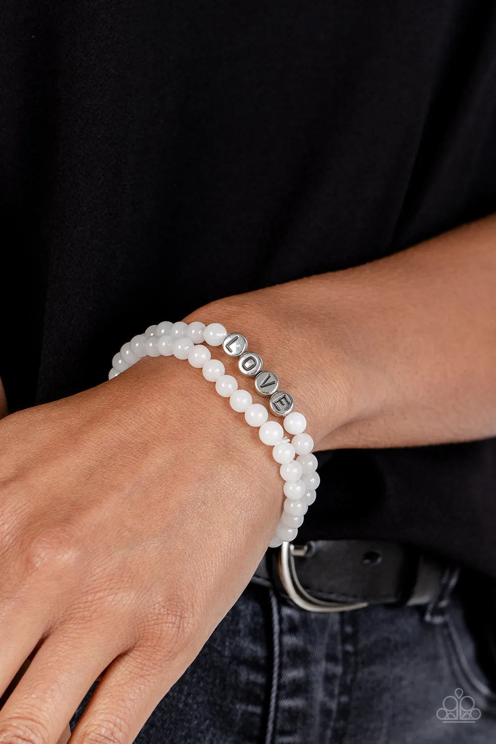 Devoted Dreamer - White Bracelet