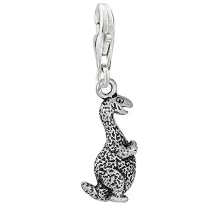 Dinosaur Clip on Pendant Charm for Bracelet or Necklace